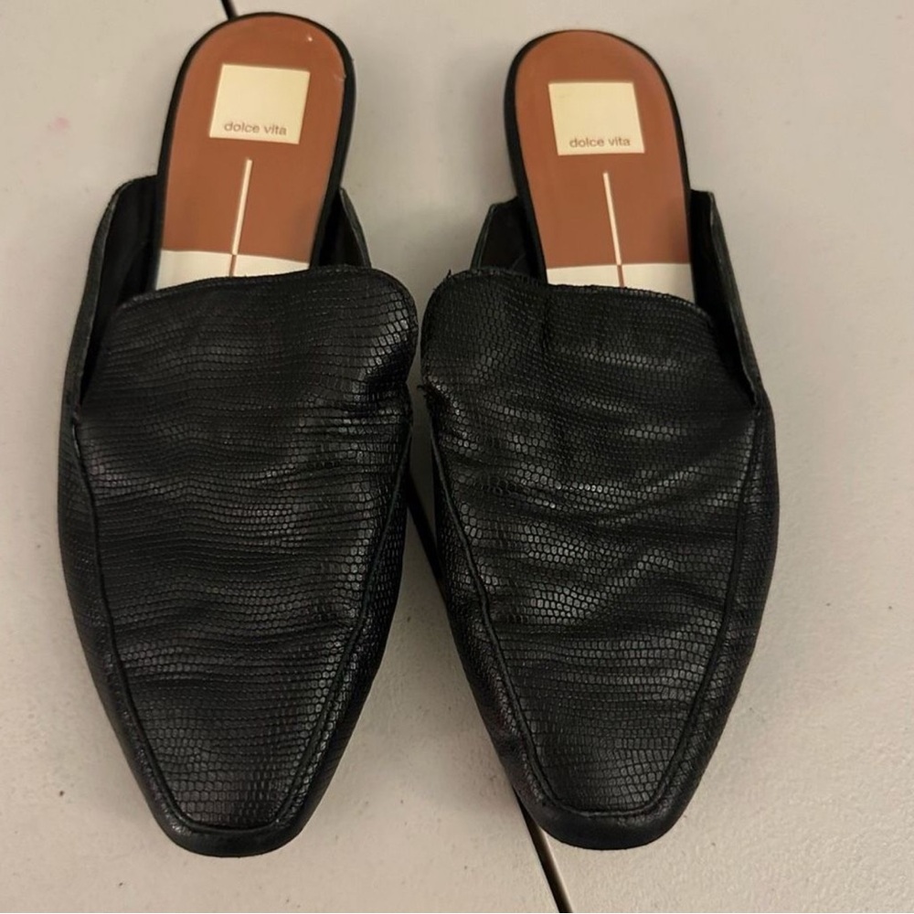 Dolce Vita Black Textured Loafers